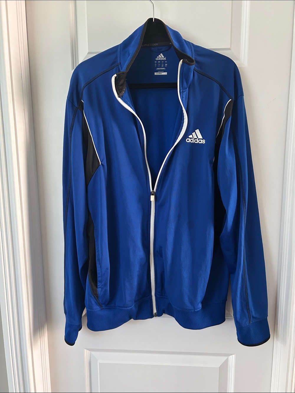 Adidas Men's Size L Blue Track Jacket